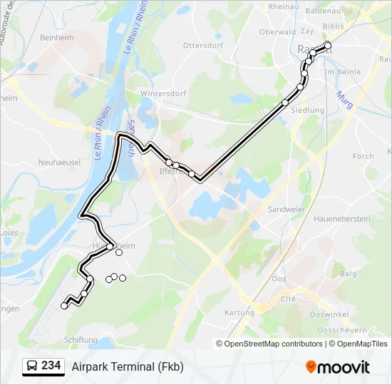 234 Bus Line Map