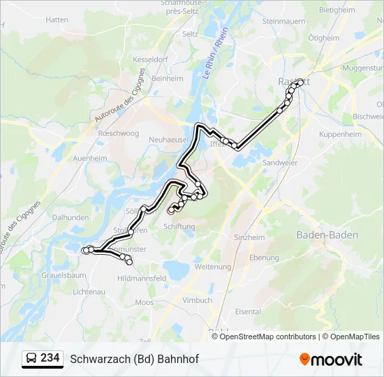 234 Bus Line Map