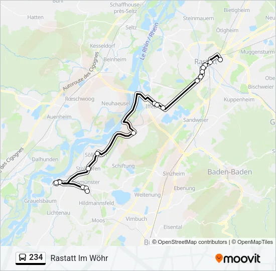 234 Bus Line Map