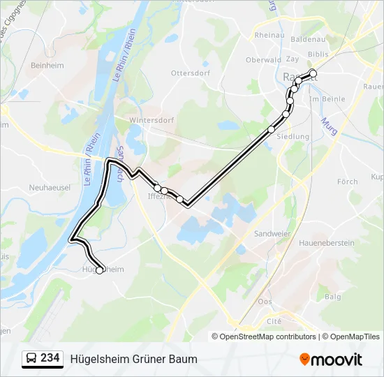 234 Bus Line Map
