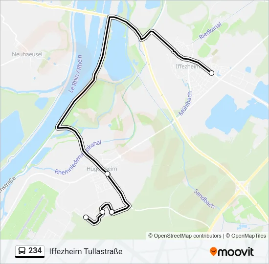 234 Bus Line Map
