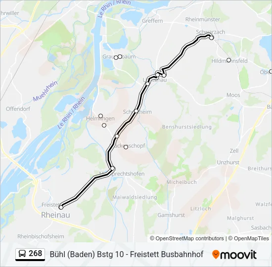 268 Bus Line Map