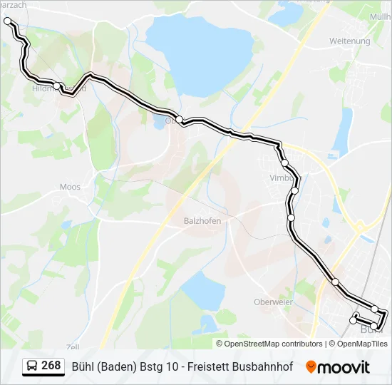 268 Bus Line Map