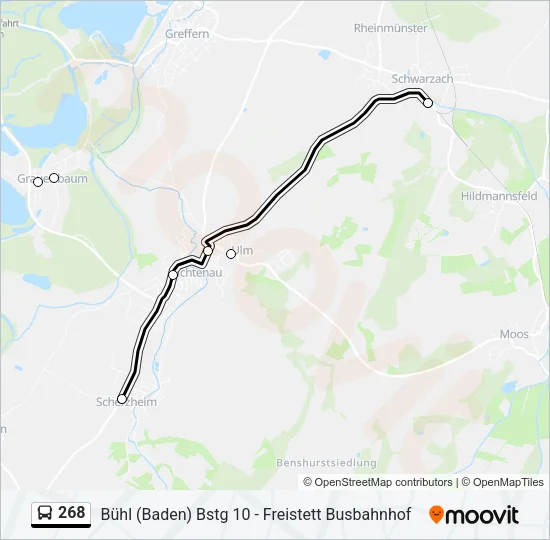 268 Bus Line Map