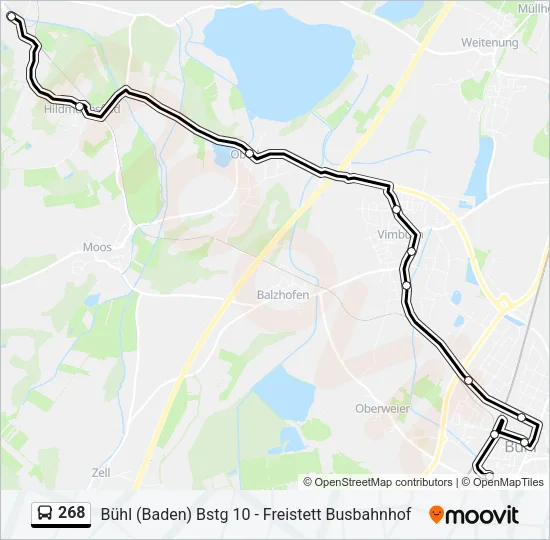 268 Bus Line Map