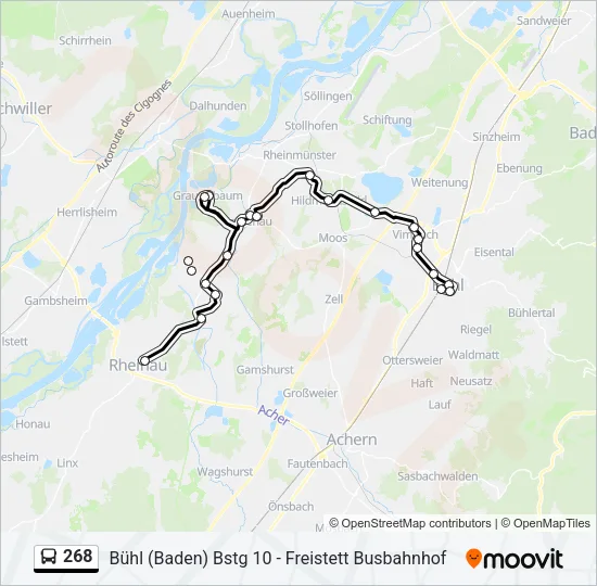 268 Bus Line Map