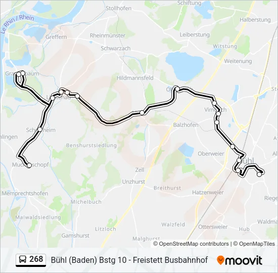 268 Bus Line Map