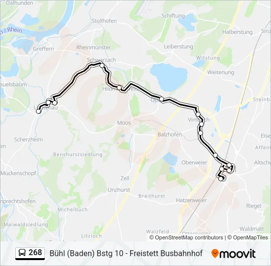 268 Bus Line Map