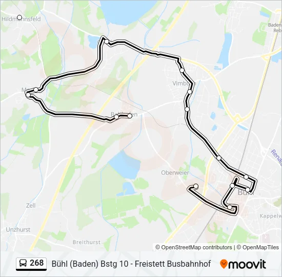 268 Bus Line Map
