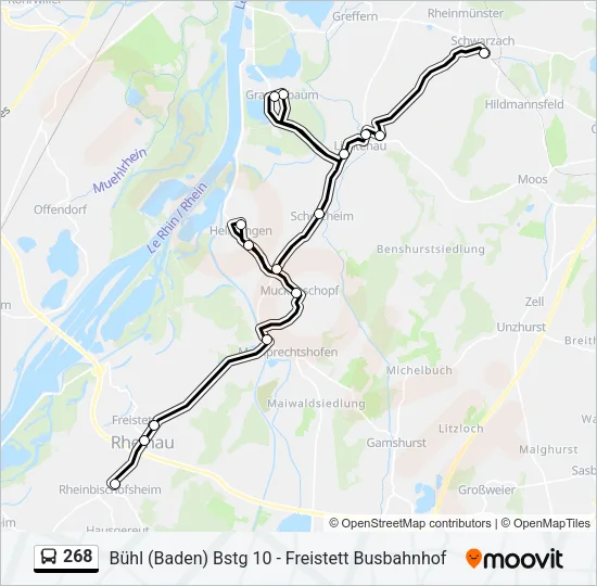268 Bus Line Map