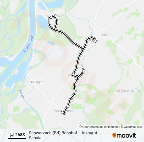 268S Bus Line Map