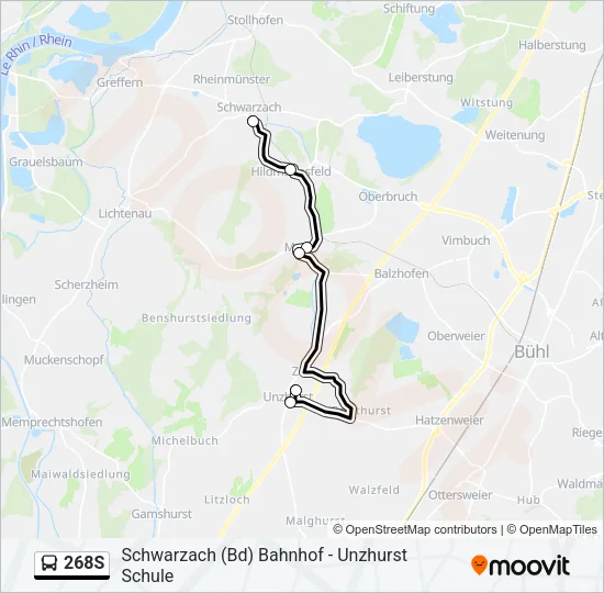 268S Bus Line Map