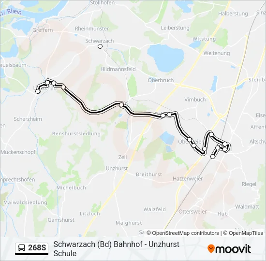 268S Bus Line Map