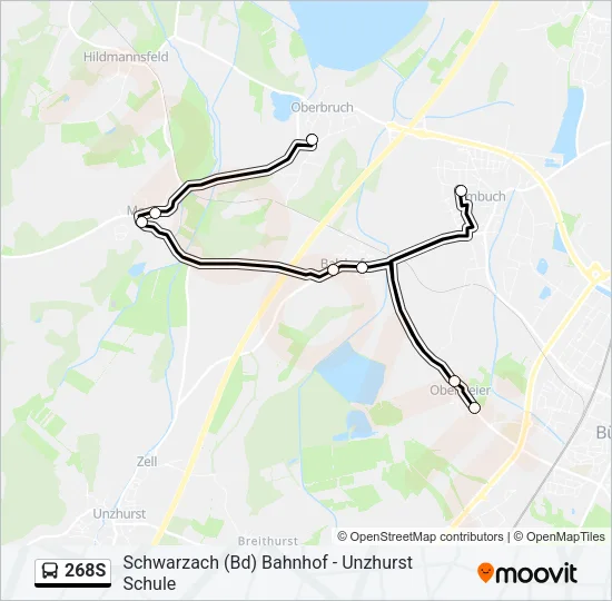 268S Bus Line Map
