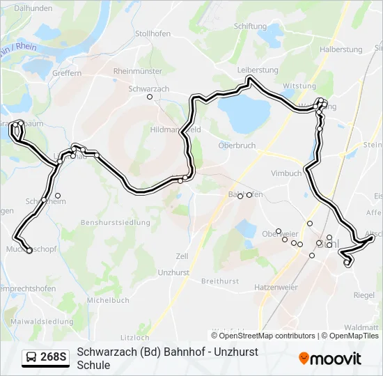 268S Bus Line Map