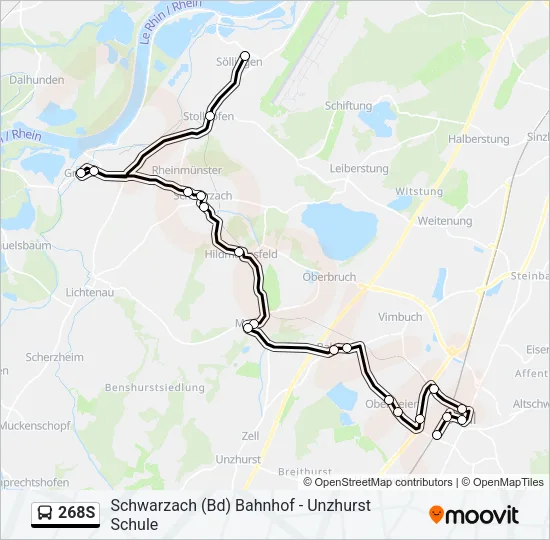 268S Bus Line Map