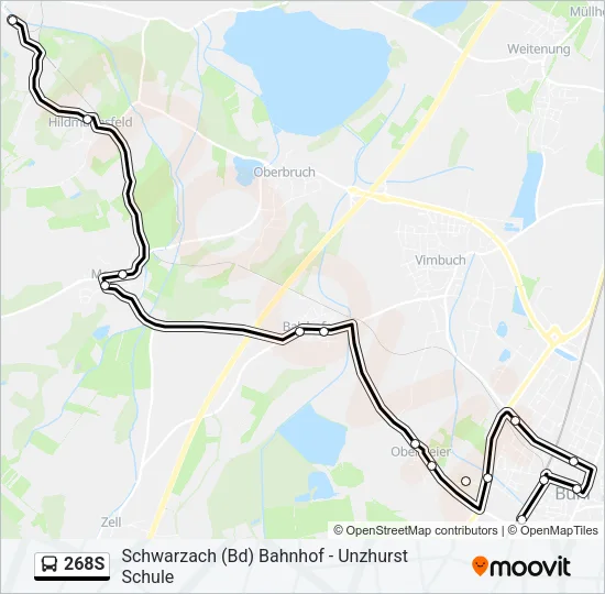 268S Bus Line Map