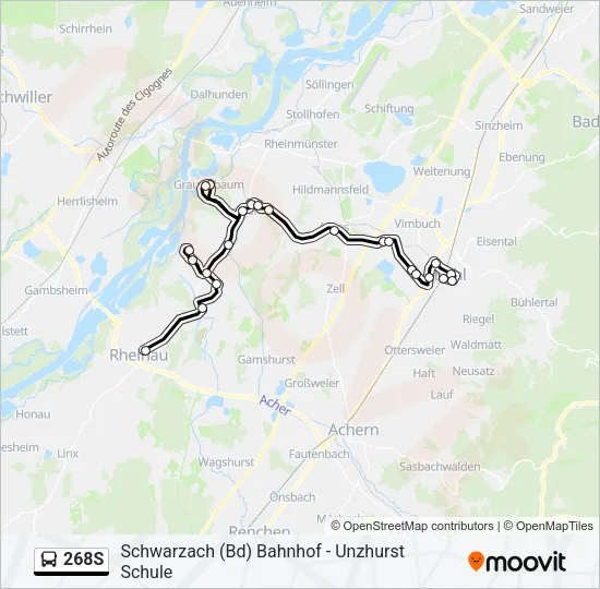 268S Bus Line Map