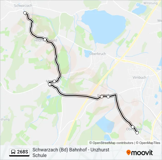 268S Bus Line Map