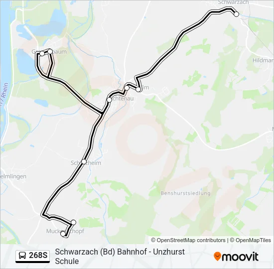 268S Bus Line Map