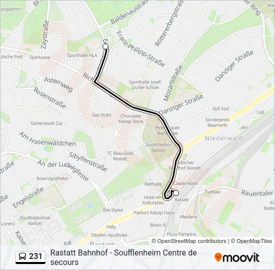 231 Bus Line Map