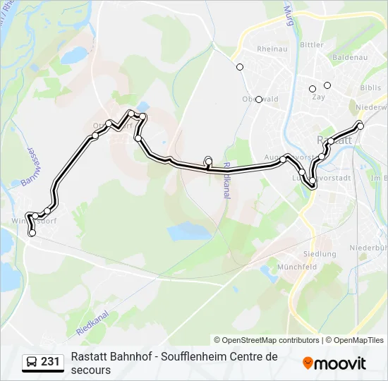 231 Bus Line Map
