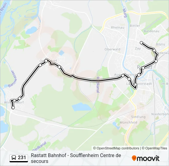 231 Bus Line Map