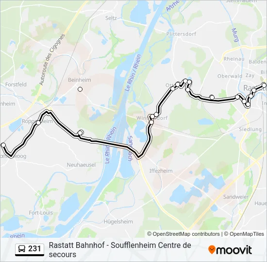231 Bus Line Map