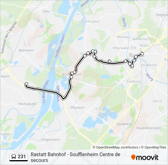 231 Bus Line Map