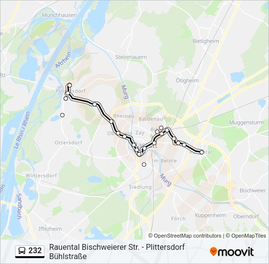 232 Bus Line Map