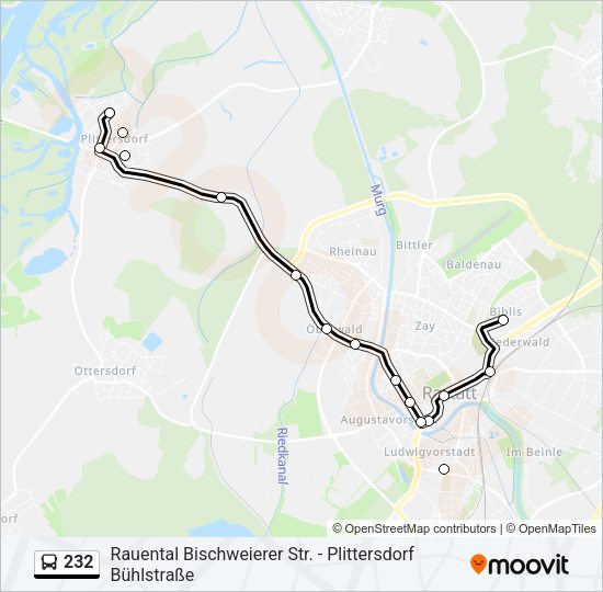 232 Bus Line Map