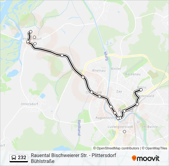 232 Bus Line Map