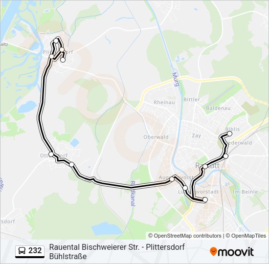232 Bus Line Map