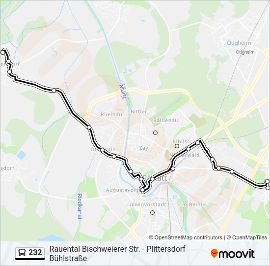 232 Bus Line Map
