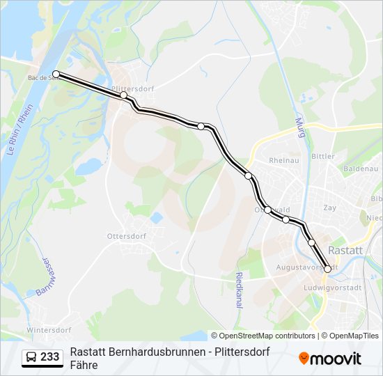 233 Bus Line Map