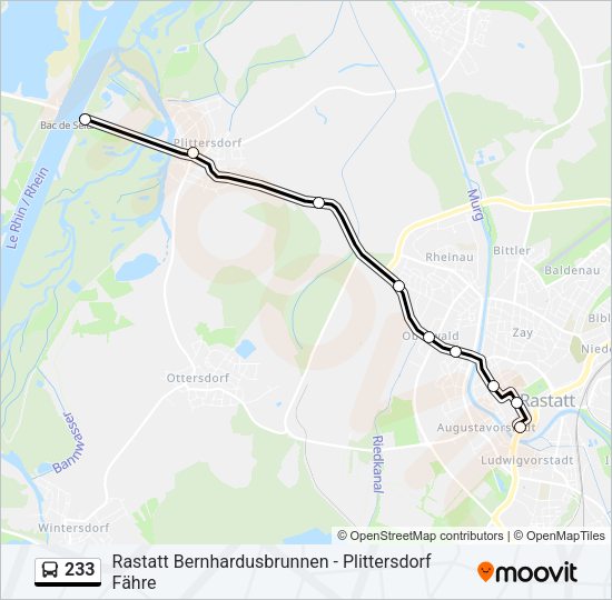 233 Bus Line Map