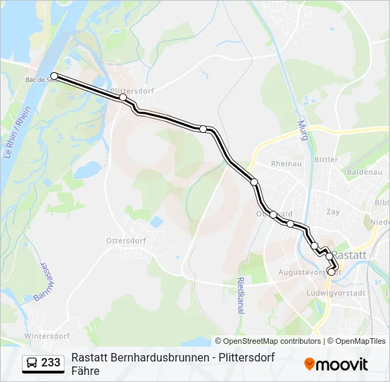 233 Bus Line Map