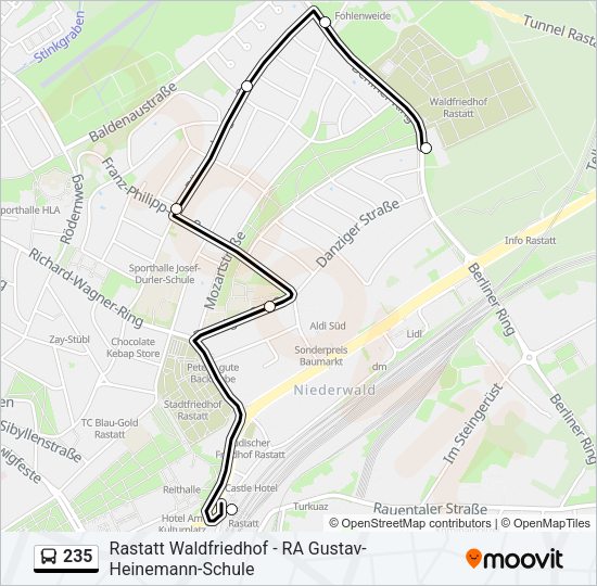 235 Bus Line Map