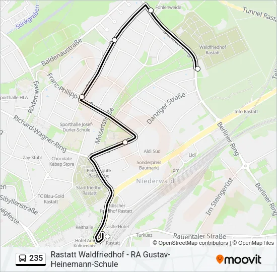 235 Bus Line Map
