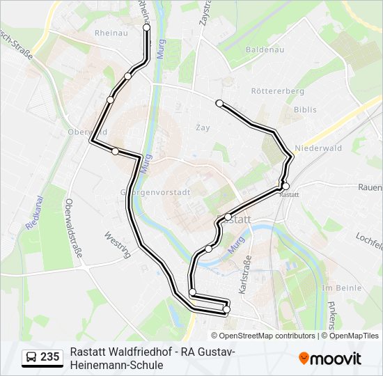 235 Bus Line Map