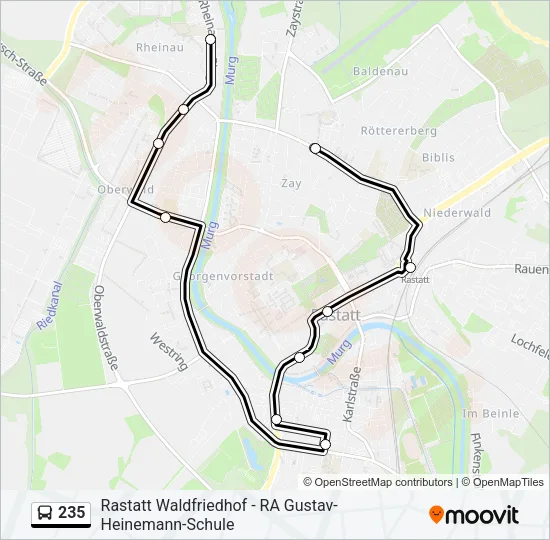 235 Bus Line Map