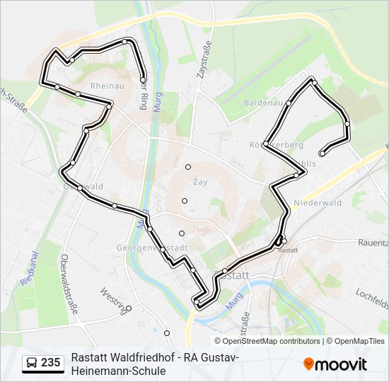 235 Bus Line Map