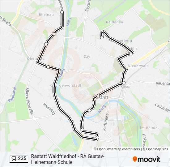 235 Bus Line Map
