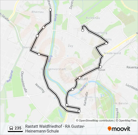 235 Bus Line Map
