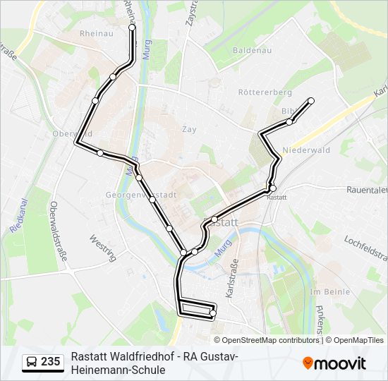 235 Bus Line Map