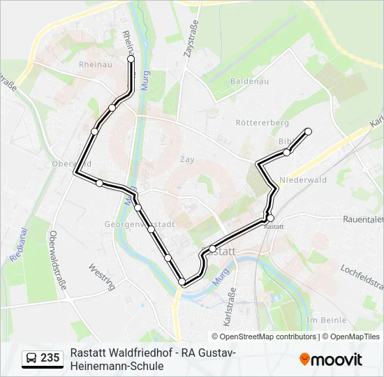 235 Bus Line Map