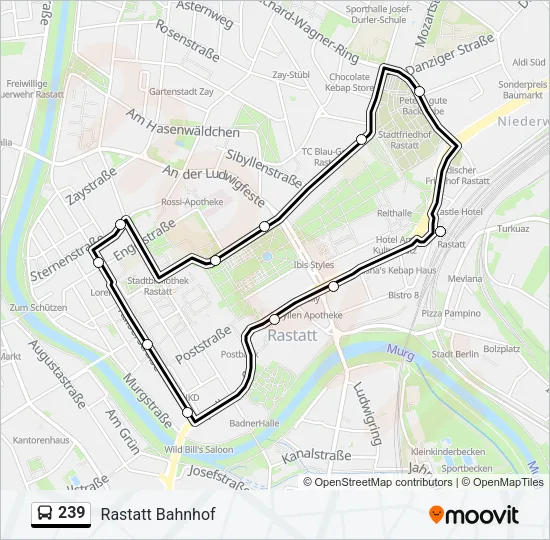239 Bus Line Map