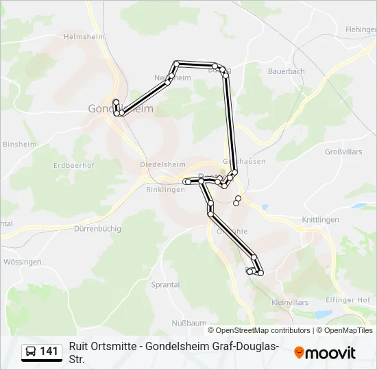 141 Bus Line Map