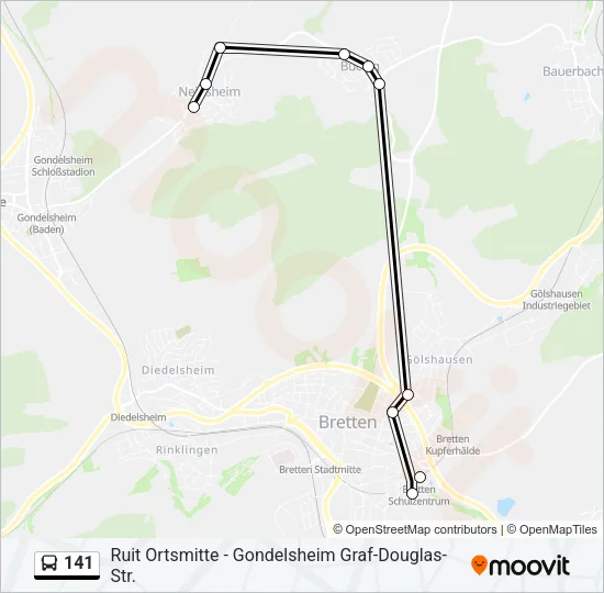 141 Bus Line Map
