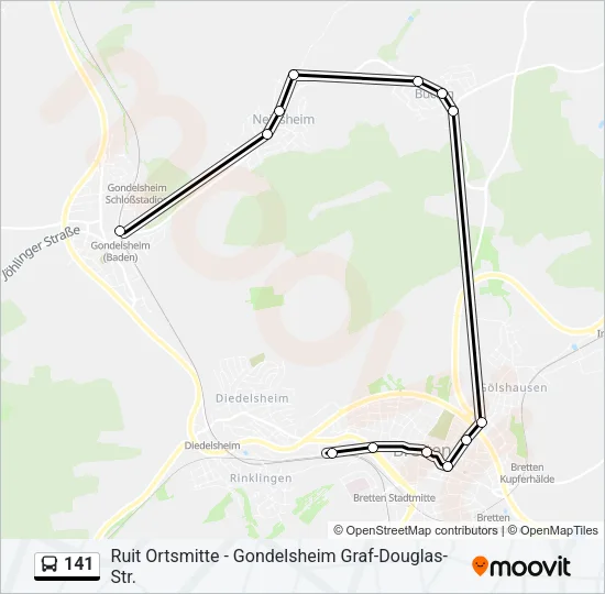 141 Bus Line Map